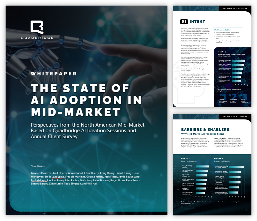 AI Has Broken the Mid-Market Technology Playbook: Quadbridge Research Reveals a New Path to AI at Scale